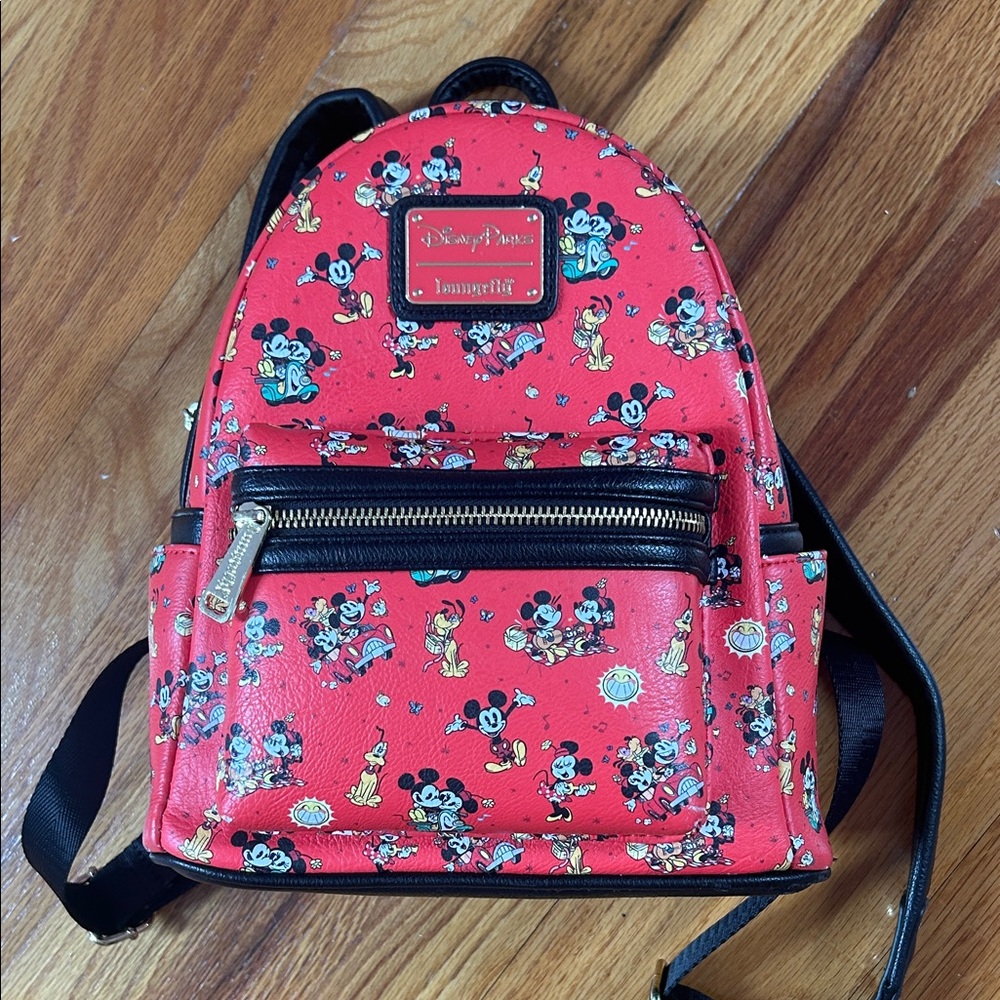 Loungefly Disney Red and Black Backpack